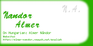 nandor almer business card